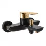 Grifería de bañera empotrada DVT554.5CMATZ con conmutador automático, negro mate/oro