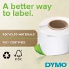 DYMO Authentic LabelWriter etiquetas de dirección grandes 36mm x 89mm transparentes, 2 rollos con 130 (260 etiquetas)
