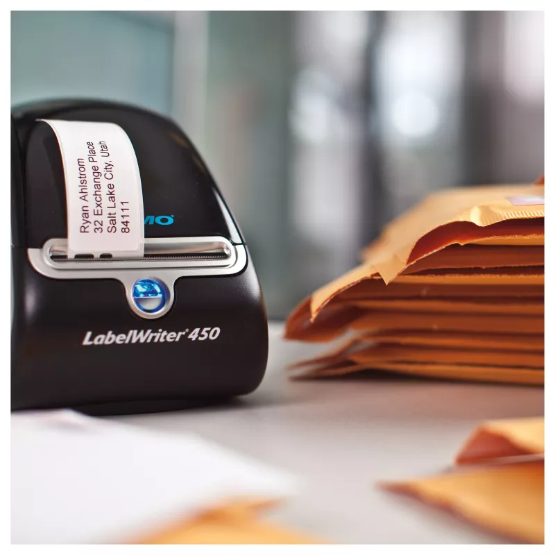 DYMO LabelWriter etiquetas de dirección 99010, 28x89 mm, blancas, 2 rollos de 130 cada uno
