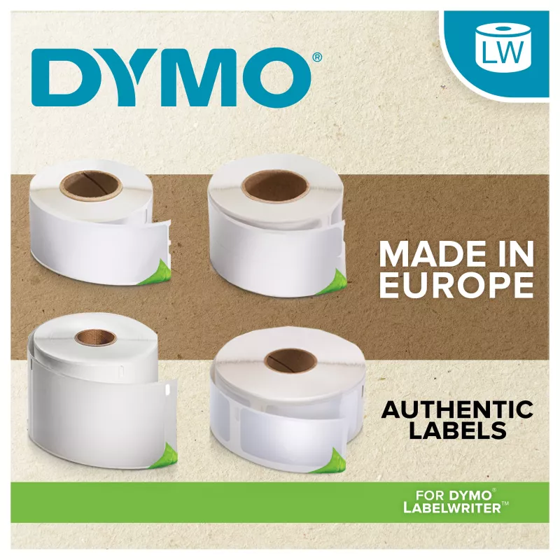DYMO LabelWriter etiquetas de dirección 99010, 28x89 mm, blancas, 2 rollos de 130 cada uno