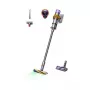 Aspirador de batería Dyson V15 Detect Absolute, acero inoxidable, 240AW, pantalla LCD, 60 min de autonomía