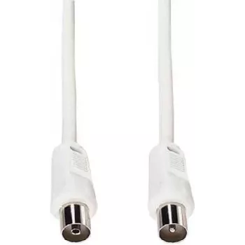 e+p HFT 1 cable coaxial de antena 1,5 m blanco 75 ohmios conector macho a conector hembra IEC