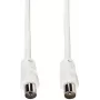 e+p HFT 1 cable coaxial de antena 1,5 m blanco 75 ohmios conector macho a conector hembra IEC
