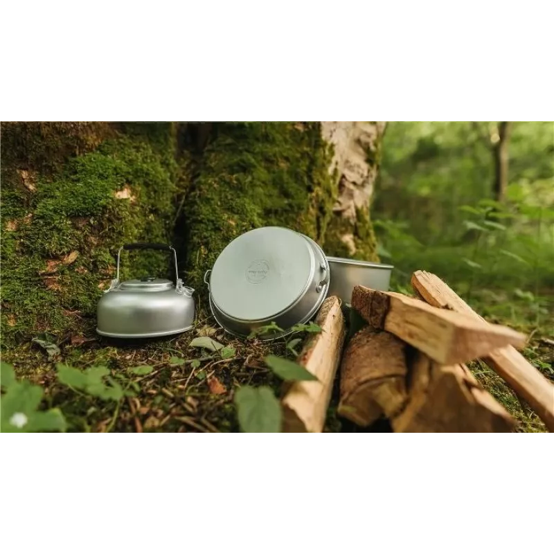 Easy Camp Adventure Juego de cocina M Plata Aluminio