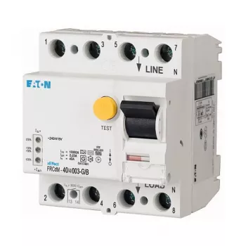 Eaton FRCDM-40/4/003-G/B Digital Type B RCD 40A 4 polos 30mA 230/400V AC carril DIN