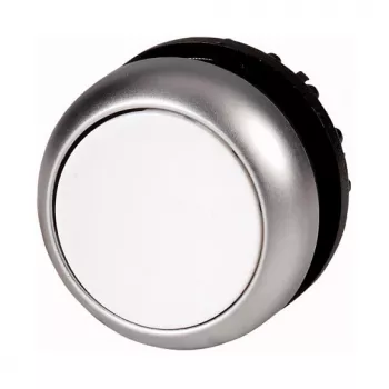 Eaton M22-DL-W accionador de pulsador, blanco, anillo frontal metálico, 22,5 mm