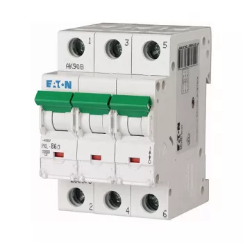 Eaton PXL-B6/3 interruptor automático 6A 3 polos curva B 10kA