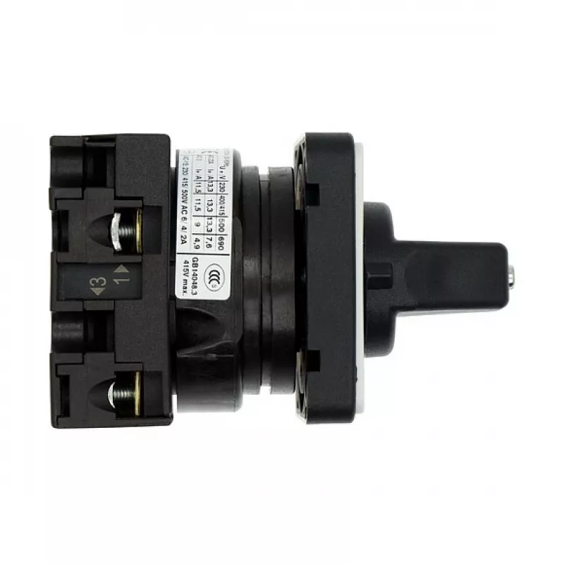 Eaton T0-1-15431/E interruptor de leva 1 polo 20A, 690V AC, negro/gris, montaje frontal, IP65