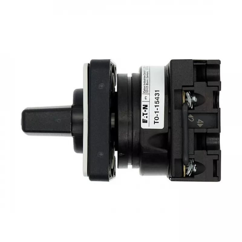 Eaton T0-1-15431/E interruptor de leva 1 polo 20A, 690V AC, negro/gris, montaje frontal, IP65