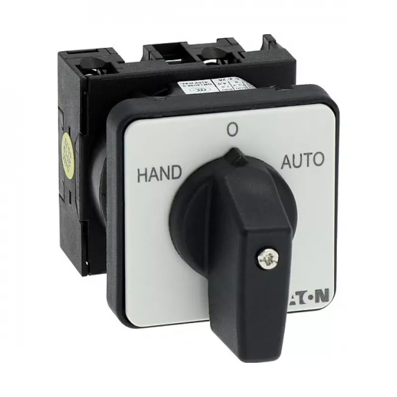 Eaton T0-1-15431/E interruptor de leva 1 polo 20A, 690V AC, negro/gris, montaje frontal, IP65