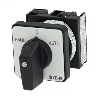 Eaton T0-1-15431/E interruptor de leva 1 polo 20A, 690V AC, negro/gris, montaje frontal, IP65