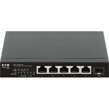 Eaton Tripp Lite Series switch Gigabit Ethernet no gestionado de sobremesa PoE+ Pass-Through 5 puertos 2,5 Gbps 70W metal
