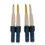 Cable de fibra óptica Eaton Tripp Lite Series N370X-01M 400G dúplex monomodo 9/125 OS2 conmutable (LC/UPC M/M, 1m, LSZH, amarillo)
