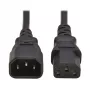 Eaton Tripp Lite Serie Cable de alimentación, IEC 60320 C14 a C13, 0,5 m, Negro