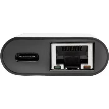 Adaptador Eaton Tripp Lite U436-06N-GB-C USB-C a Gigabit Ethernet con función de carga USB-C PD - Thunderbolt 3 - negro