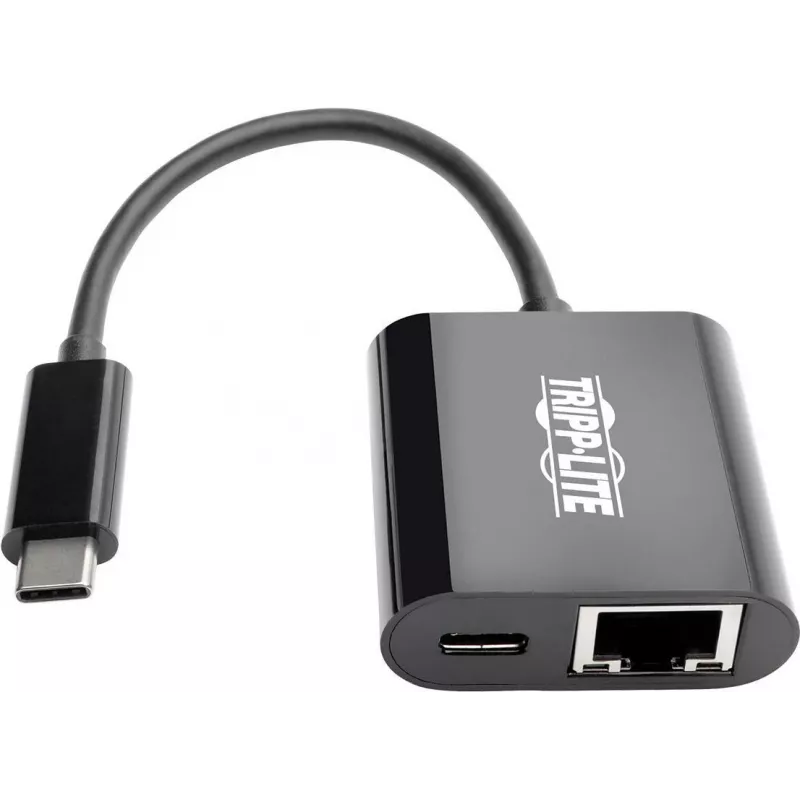 Adaptador Eaton Tripp Lite U436-06N-GB-C USB-C a Gigabit Ethernet con función de carga USB-C PD - Thunderbolt 3 - negro