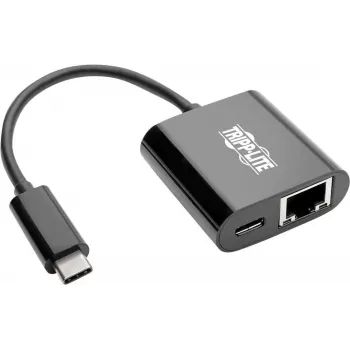 Adaptador Eaton Tripp Lite U436-06N-GB-C USB-C a Gigabit Ethernet con función de carga USB-C PD - Thunderbolt 3 - negro