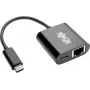 Adaptador Eaton Tripp Lite U436-06N-GB-C USB-C a Gigabit Ethernet con función de carga USB-C PD - Thunderbolt 3 - negro