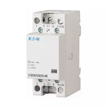 EATON Z-SCH230/25-40 Contactor de instalación, bobina 230V AC, 4 polos (4 NO), 25A, 2 TE, carril DIN, MPN 248847