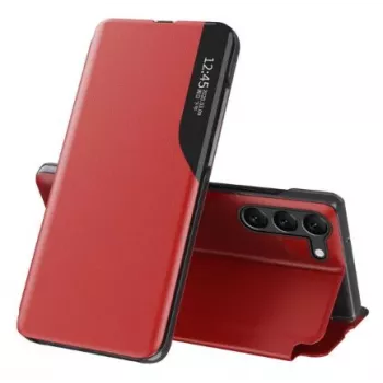 Funda Eco Samsung Galaxy S23+ con Flip-Stand Leather View roja