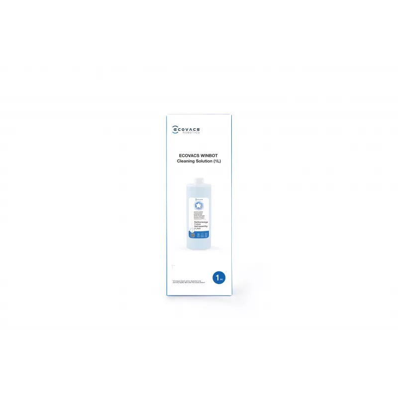 ECOVACS WINBOT solución de limpieza 1L (W-SO01-00009) – sin espuma, sin rayas para ventanas, azulejos y espejos