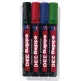 Edding 330/4 S Juego de rotuladores permanentes, Negro/Azul/Verde/Rojo, 4 uds. 4-330-4