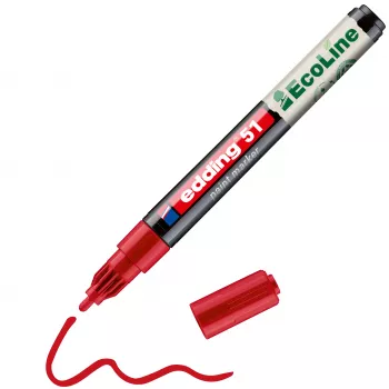 Edding 51 EcoLine Rotulador para superficies rojo 1-2 mm 4-51-002