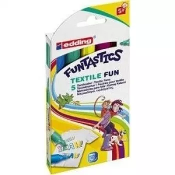 Edding e-17 Set de rotuladores fineliner – punta de fibra de 0,5 mm, varios colores (azul, marrón, verde, violeta, amarillo), tinta base agua, 5 rotuladores 4-17-5
