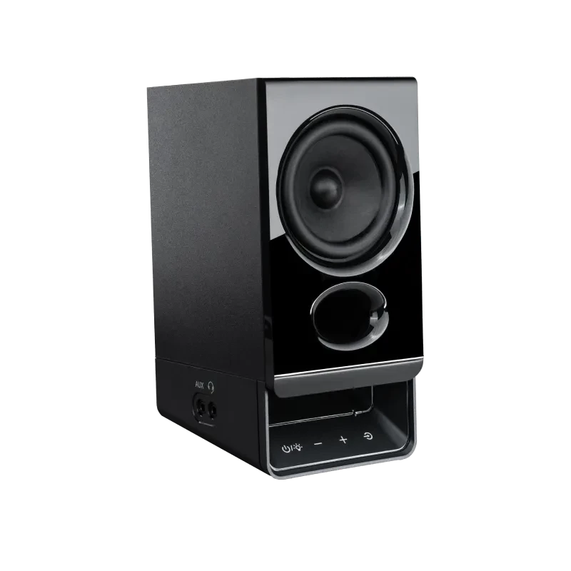 Edifier R20BT Altavoces Bluetooth 2.0 compactos con luz ambiental, negro