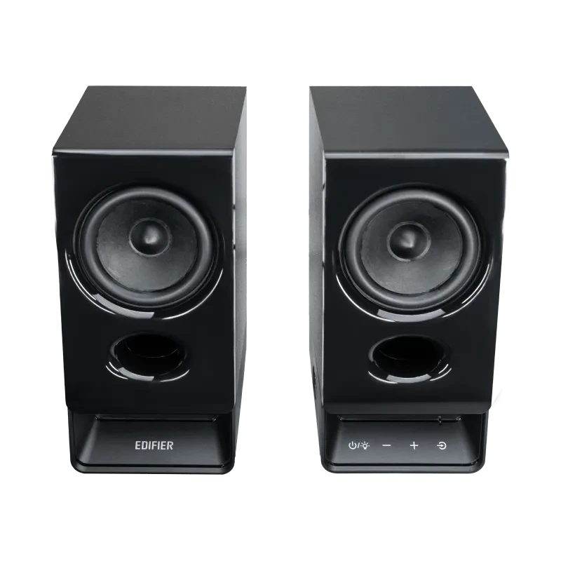 Edifier R20BT Altavoces Bluetooth 2.0 compactos con luz ambiental, negro