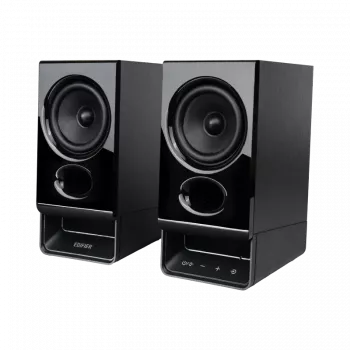 Edifier R20BT Altavoces Bluetooth 2.0 compactos con luz ambiental, negro