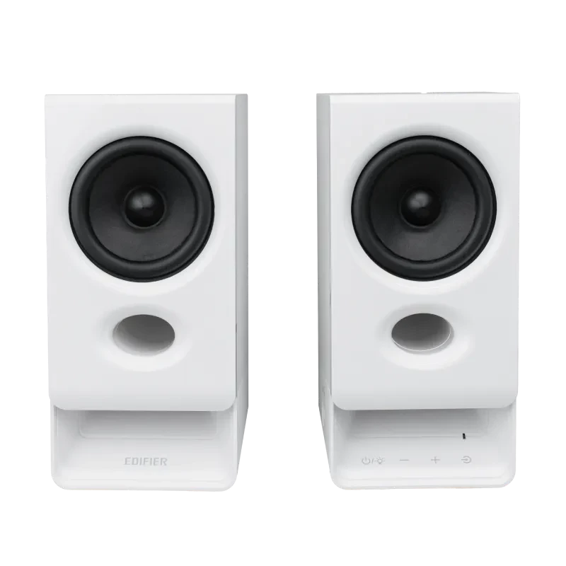 Edifier R20BT Altavoces Bluetooth 2.0 compactos con luz ambiental, blanco