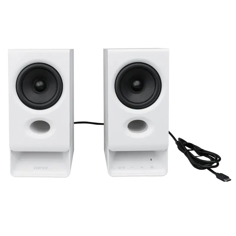 Edifier R20BT Altavoces Bluetooth 2.0 compactos con luz ambiental, blanco