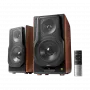Edifier S3000MKII Altavoces de estantería inalámbricos premium 2.0, Marrón