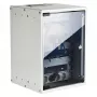 EFB Armario de pared 10 pulgadas 9U 300mm de profundidad gris claro (RAL 7035) con puerta de cristal de seguridad