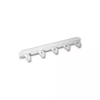 EFB Panel de gestión de cables de 19 pulgadas 1U con 5 soportes de plástico, RAL 7035 Gris claro 699992