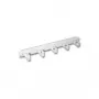 EFB Panel de gestión de cables de 19 pulgadas 1U con 5 soportes de plástico, RAL 7035 Gris claro 699992