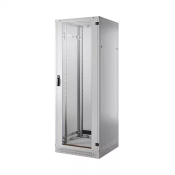 EFB armario de red de 19 pulgadas Set PRO 42U, 800x1000 mm, RAL7035, unidad de techo con 4 ventiladores, alimentación + zócalo