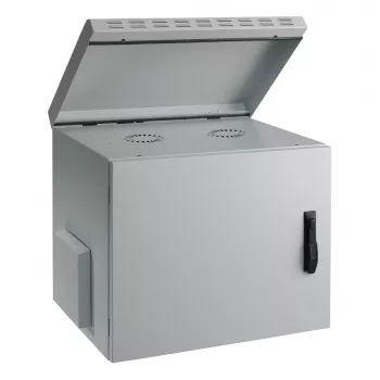 EFB Armario de montaje en pared de 19 inch IP55 12U puerta de cristal profundidad 600 mm RAL7035