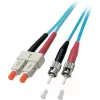 EFB Cable de parcheo de fibra óptica dúplex SC-ST OM3 50/125µm LSZH Aqua 5m