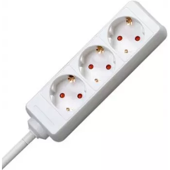 EFB Electronics Regleta de enchufes 3x Schuko CEE 7/7 1,5m Negro