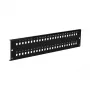 EFB Elektronik Panel frontal 2U 19 pulgadas con 48 recortes D para ST/FC, negro VSB2HE-FP-SW-48ST