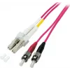 Latiguillo dúplex LC-ST EFB Elektronik 50/125 µm OM4 LSZH Erika violeta 2,0 mm 3 m