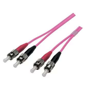 EFB Elektronik Jumper dúplex ST-ST 50/125 µm OM4 LSZH Erika Violet 3,0 mm 0,5 m