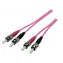 EFB Elektronik Jumper dúplex ST-ST 50/125 µm OM4 LSZH Erika Violet 3,0 mm 0,5 m