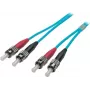 EFB-Elektronik ECOFIBER Latiguillo dúplex ST-ST 50/125µm OM3 LSZH Aqua 3,0mm 1m
