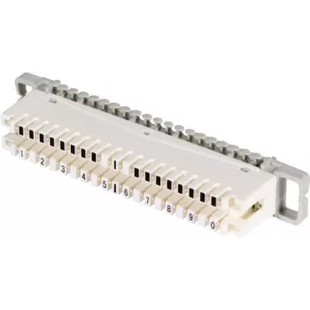 EFB-Elektronik ECOVOICE regleta de separación, 10 pares, LSA-Plus/IDC, blanco/gris (46005,1)