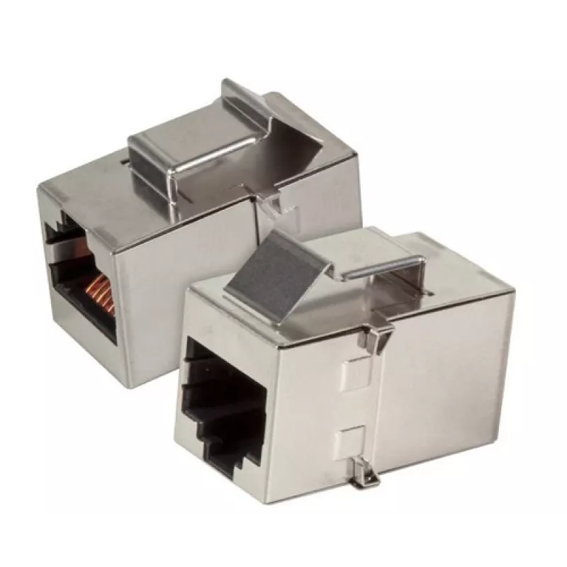 EFB Elektronik Módulo adaptador Keystone RJ45 conector hembra a conector hembra STP Cat.5e Acero inoxidable - 37508.1V3