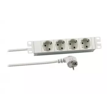 EFB Elektronik Koop PROFIversal Regleta de enchufes (montable en rack) - AC 250 V - Entrada CEE 7/7 - 4 x salidas CEE 7/3