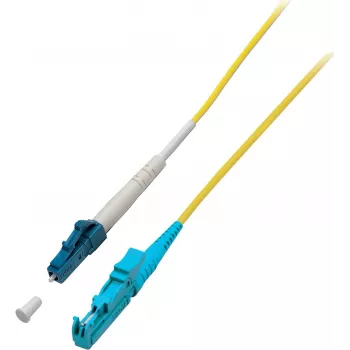 EFB-Elektronik cable de conexión de fibra óptica simplex E2000 APC a LC UPC OS2 3m amarillo LSZH 9/125µm O0863.3